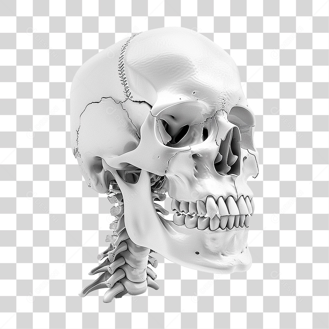 Crânio Humano PNG Transparente