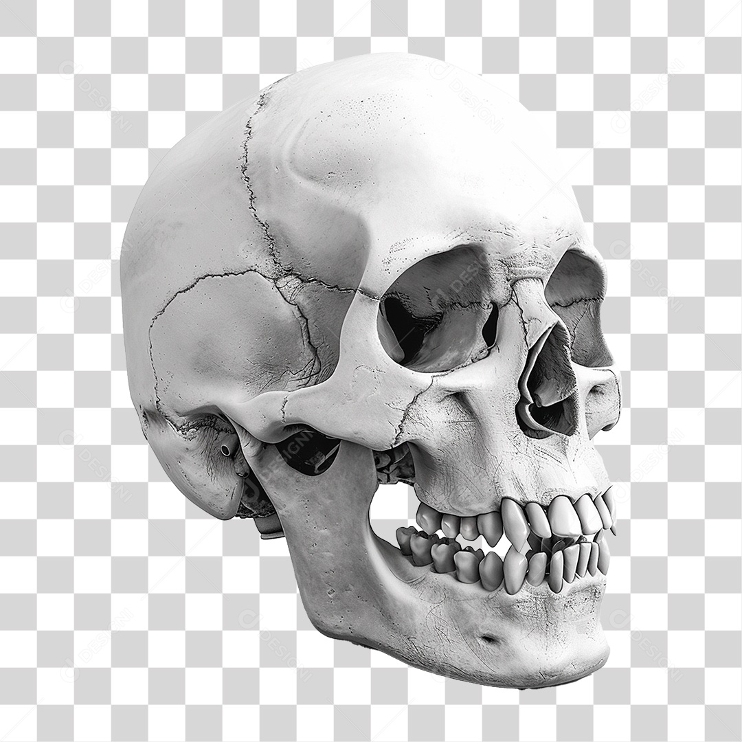 Crânio Humano PNG Transparente