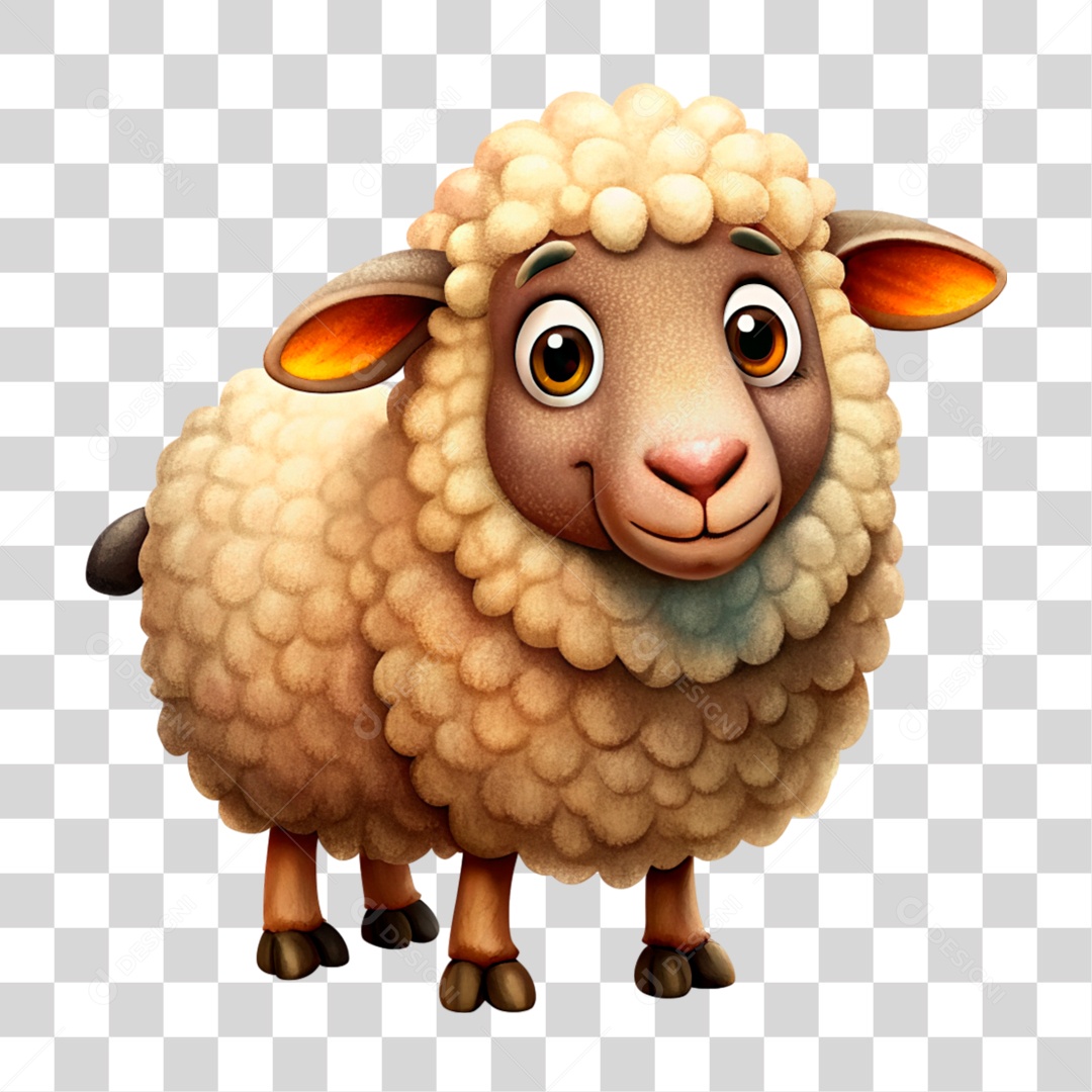 Mascote 3D Bode PNG Transparente