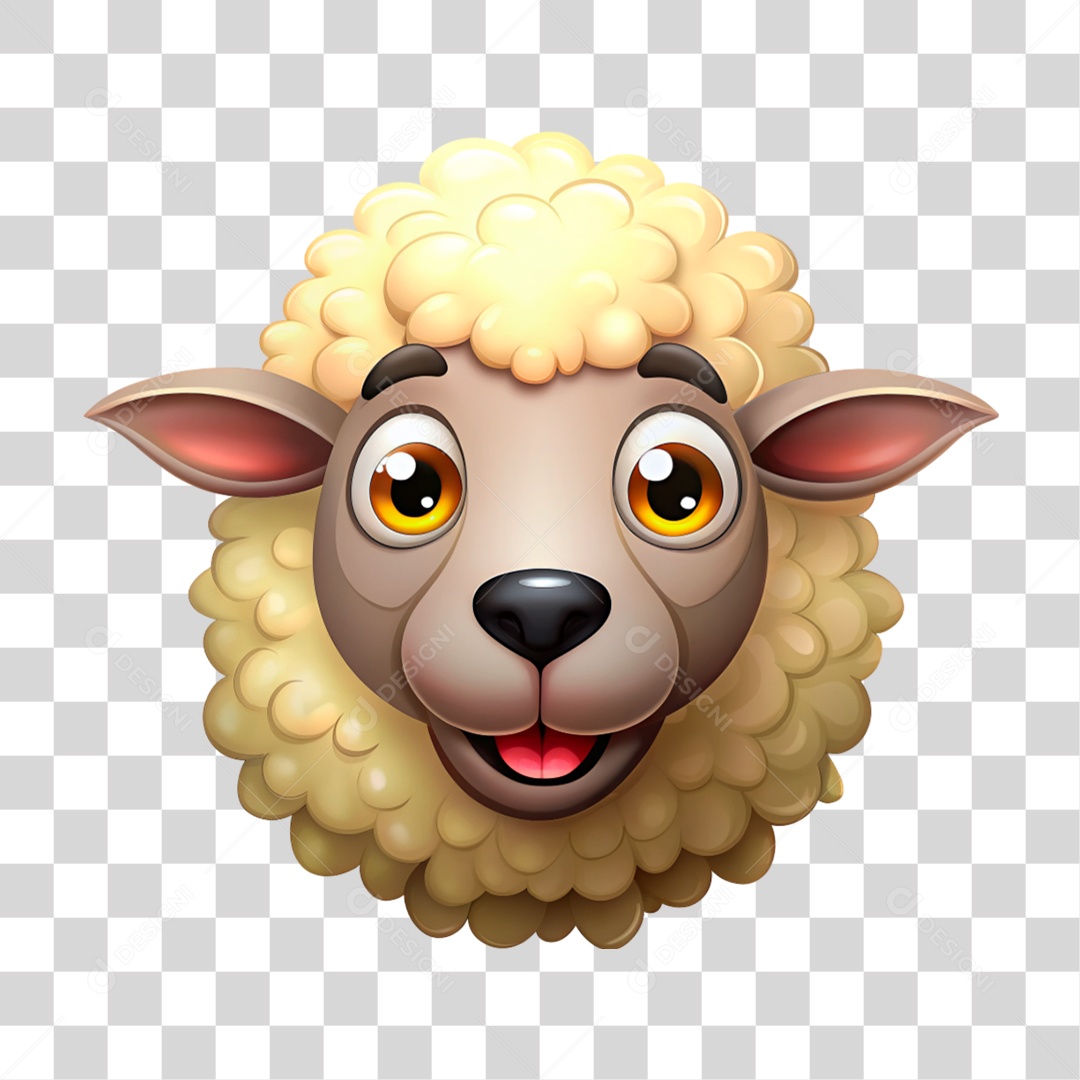 Mascote 3D Bode PNG Transparente