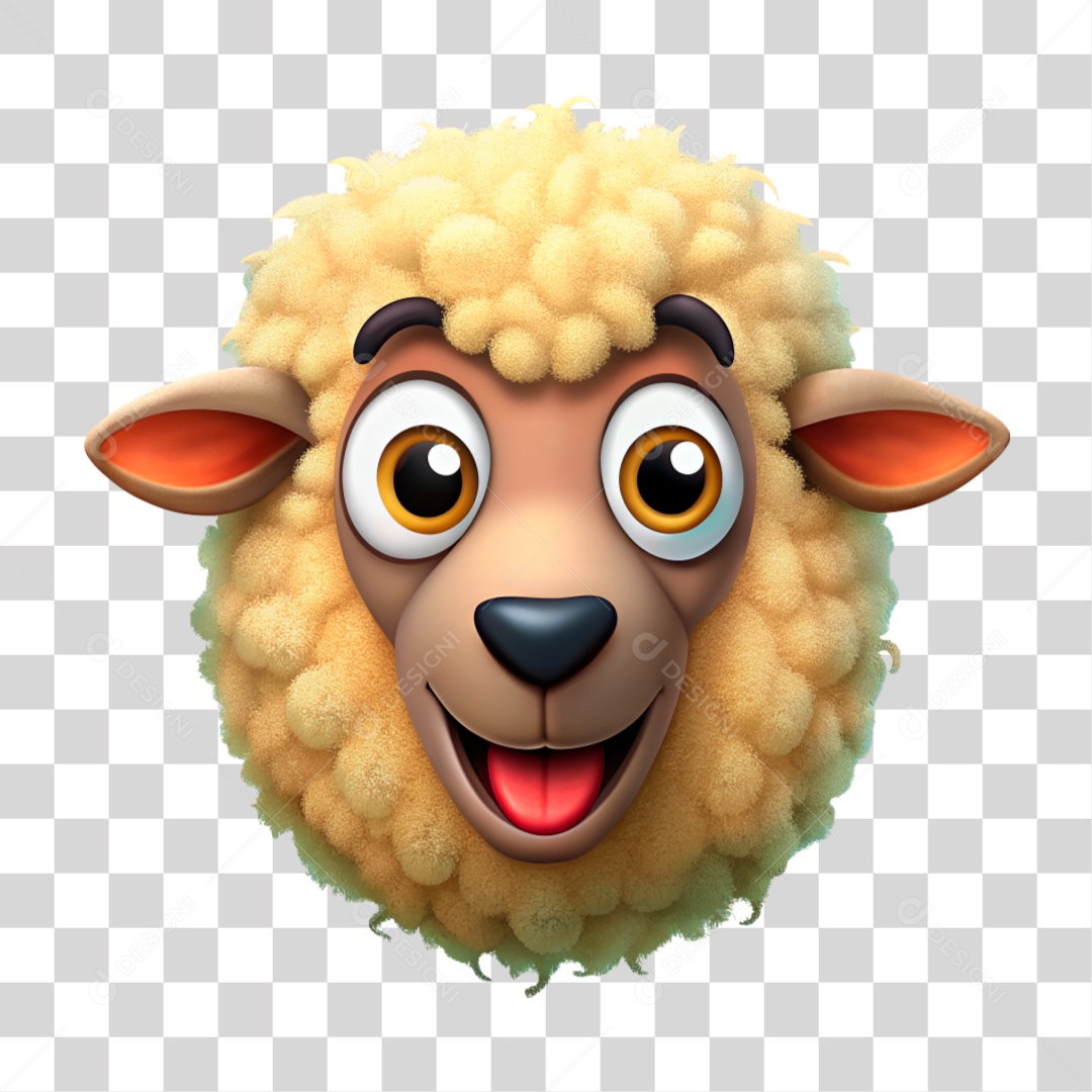 Mascote 3D Bode PNG Transparente