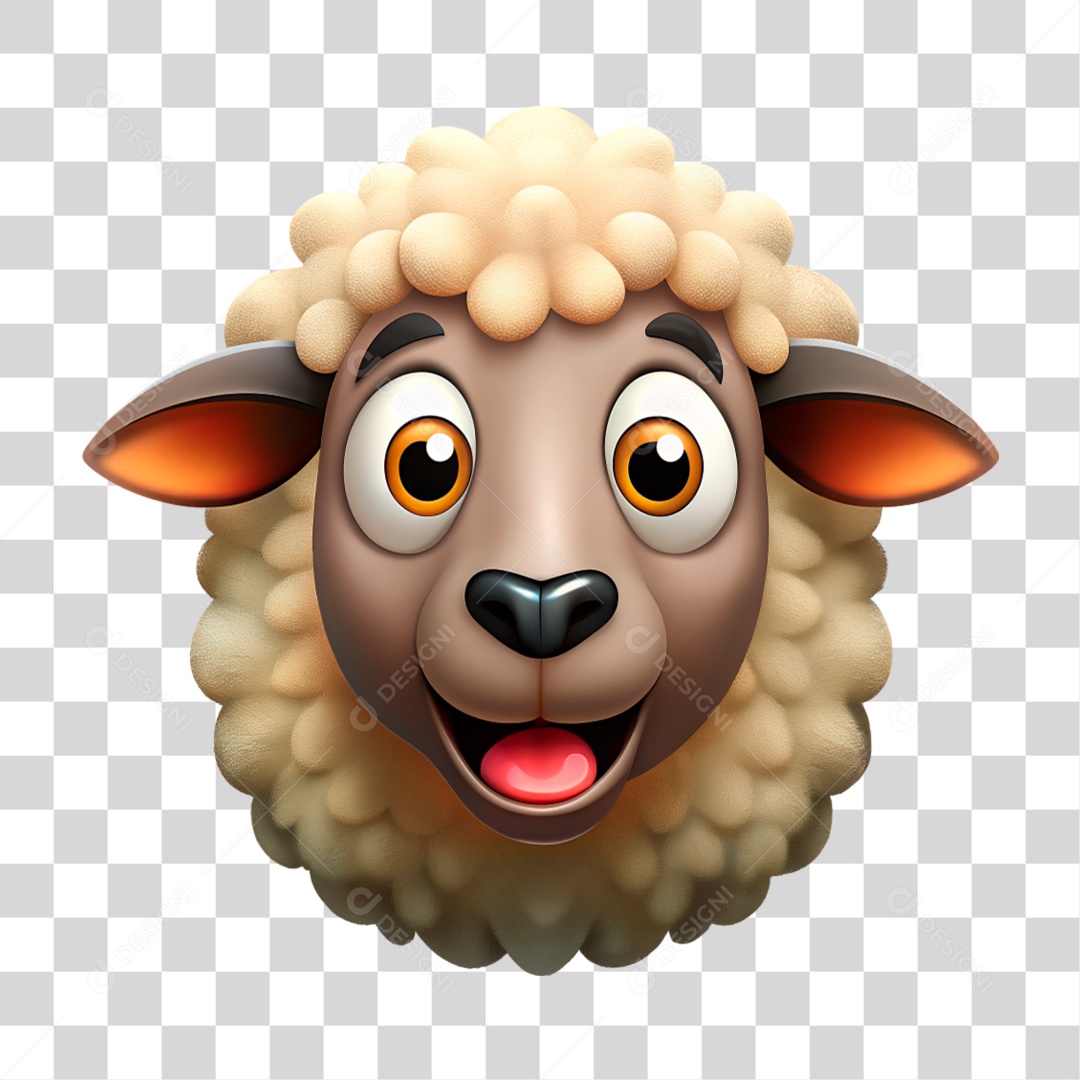 Mascote 3D Bode PNG Transparente