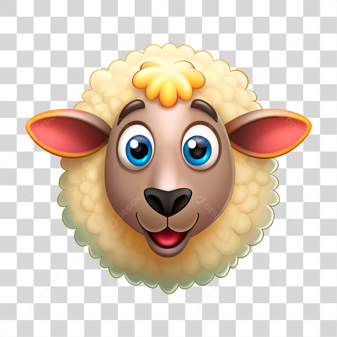 Mascote 3D Bode PNG Transparente