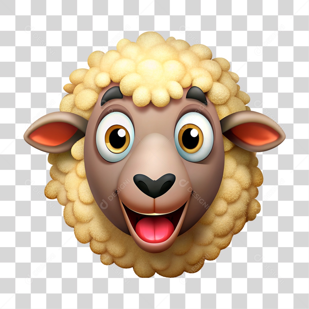 Mascote 3D Bode PNG Transparente