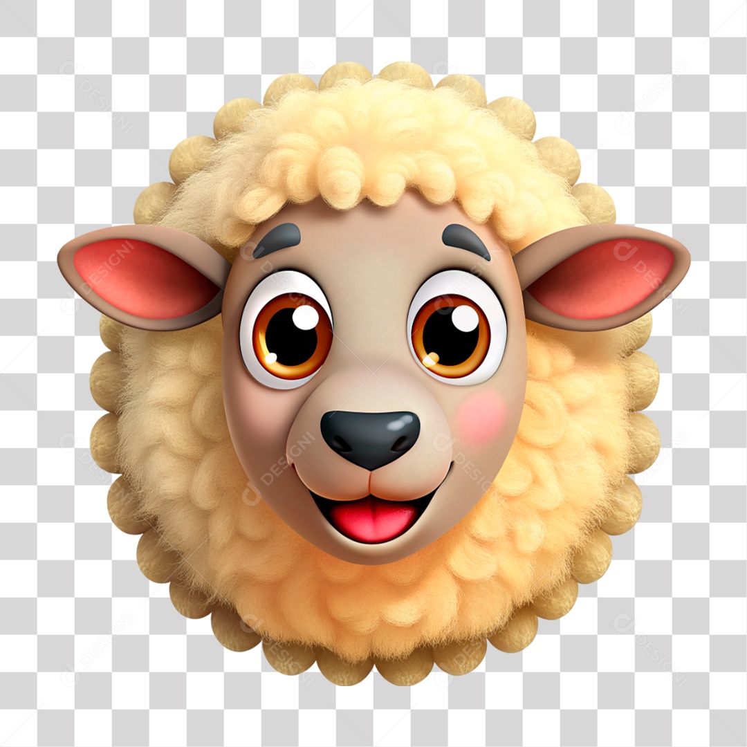 Mascote 3D Bode PNG Transparente
