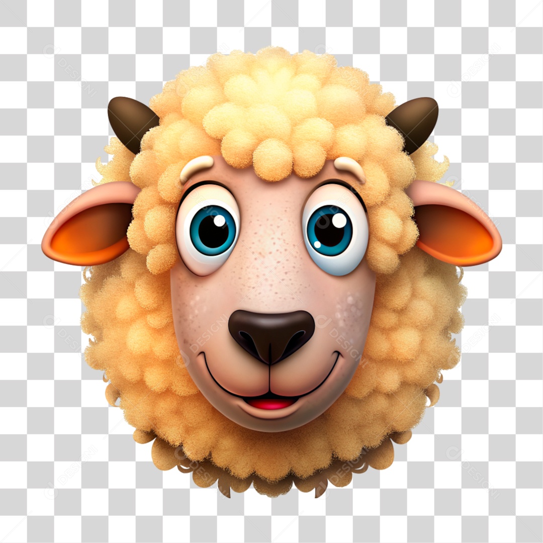 Mascote 3D Bode PNG Transparente
