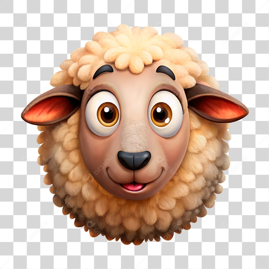 Mascote 3D Bode PNG Transparente