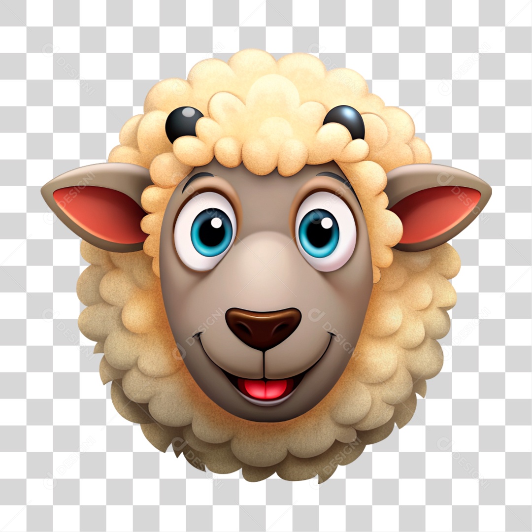 Mascote 3D Bode PNG Transparente