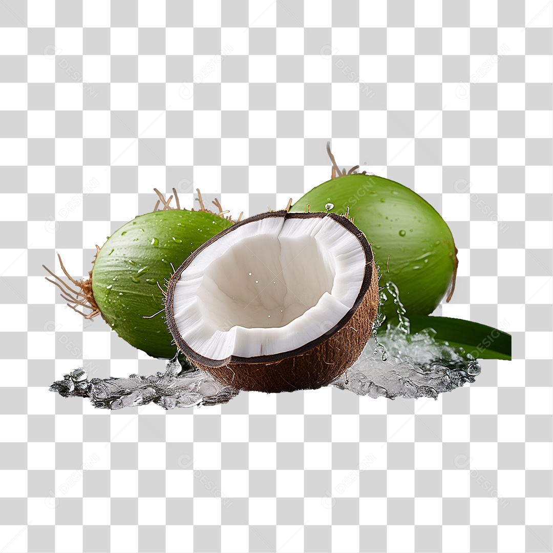 Fruta Coco PNG Transparente