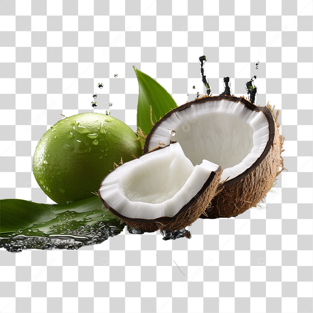Fruta Coco PNG Transparente