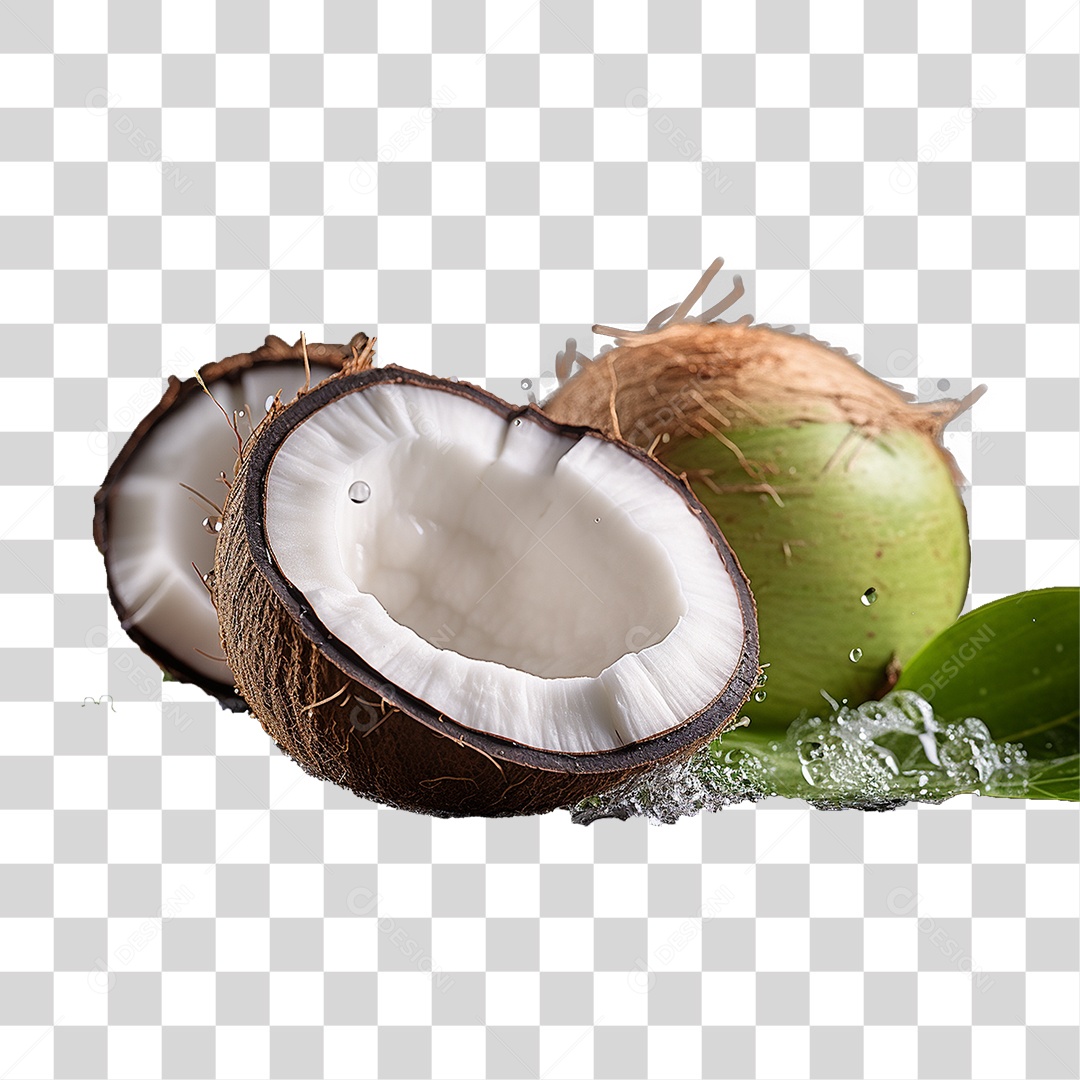 Fruta Coco PNG Transparente