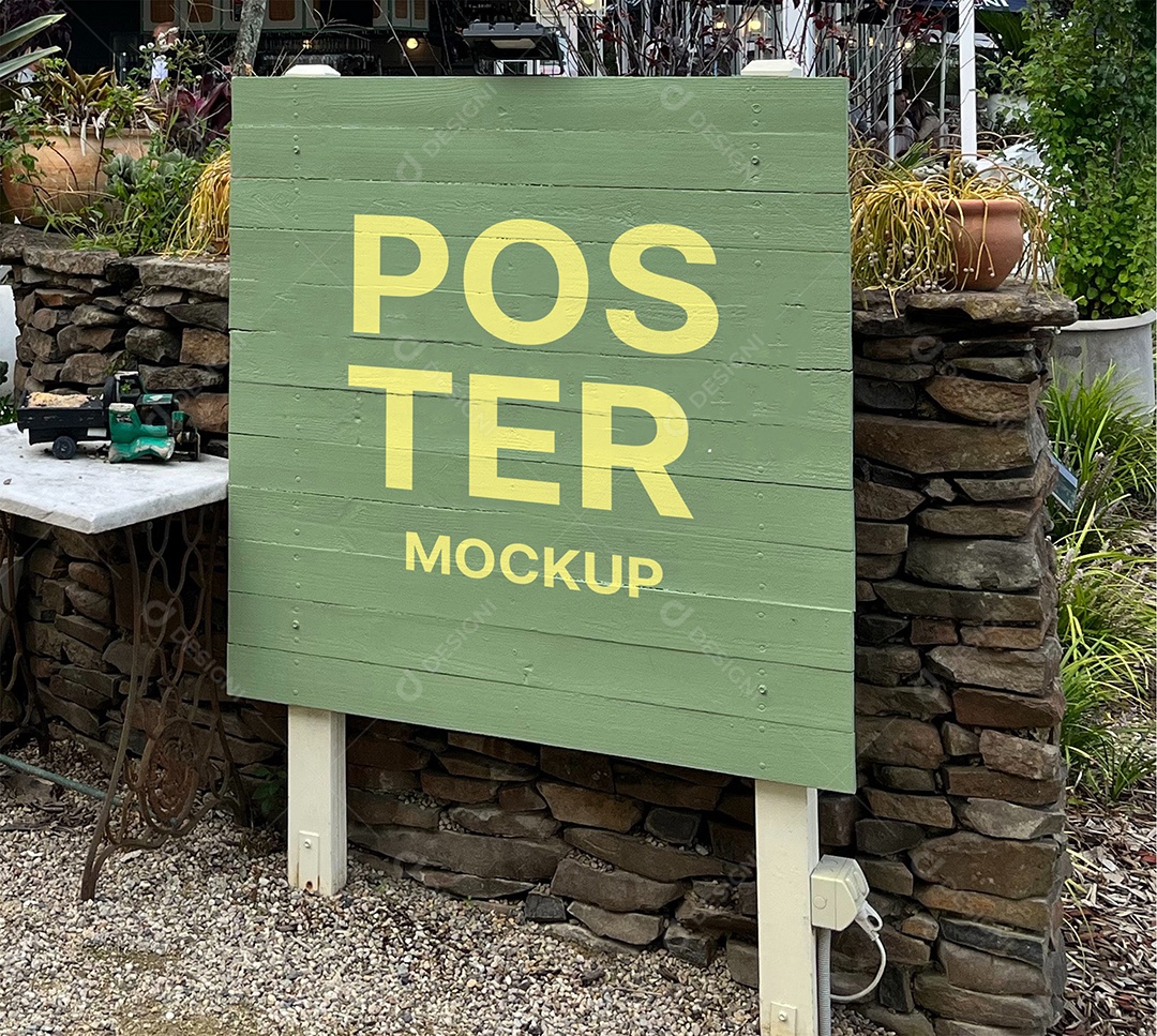 Mockup de Pôster PSD Editável