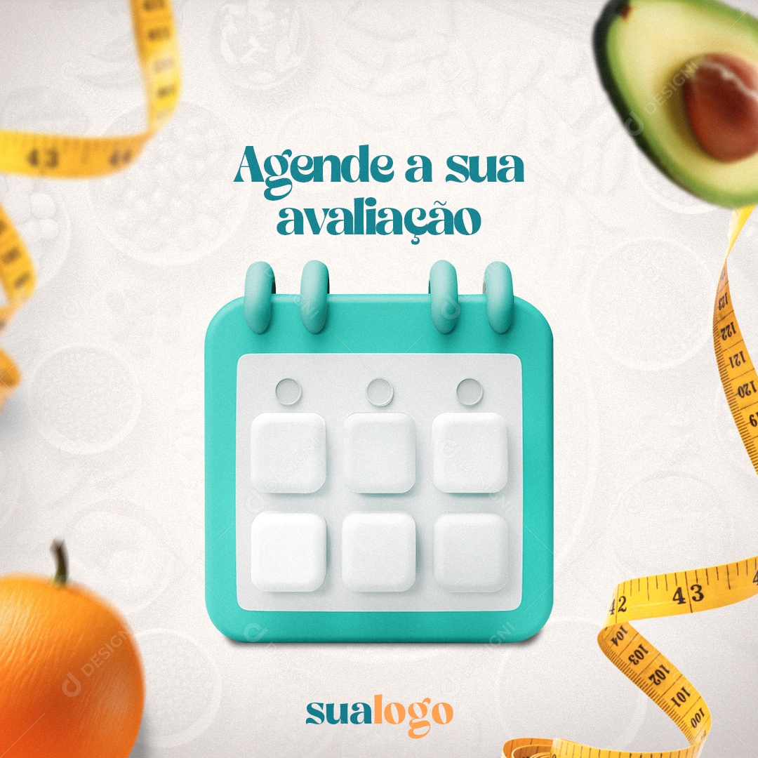 Nutricionista Agende a sua avalição Social Media PSD Editável