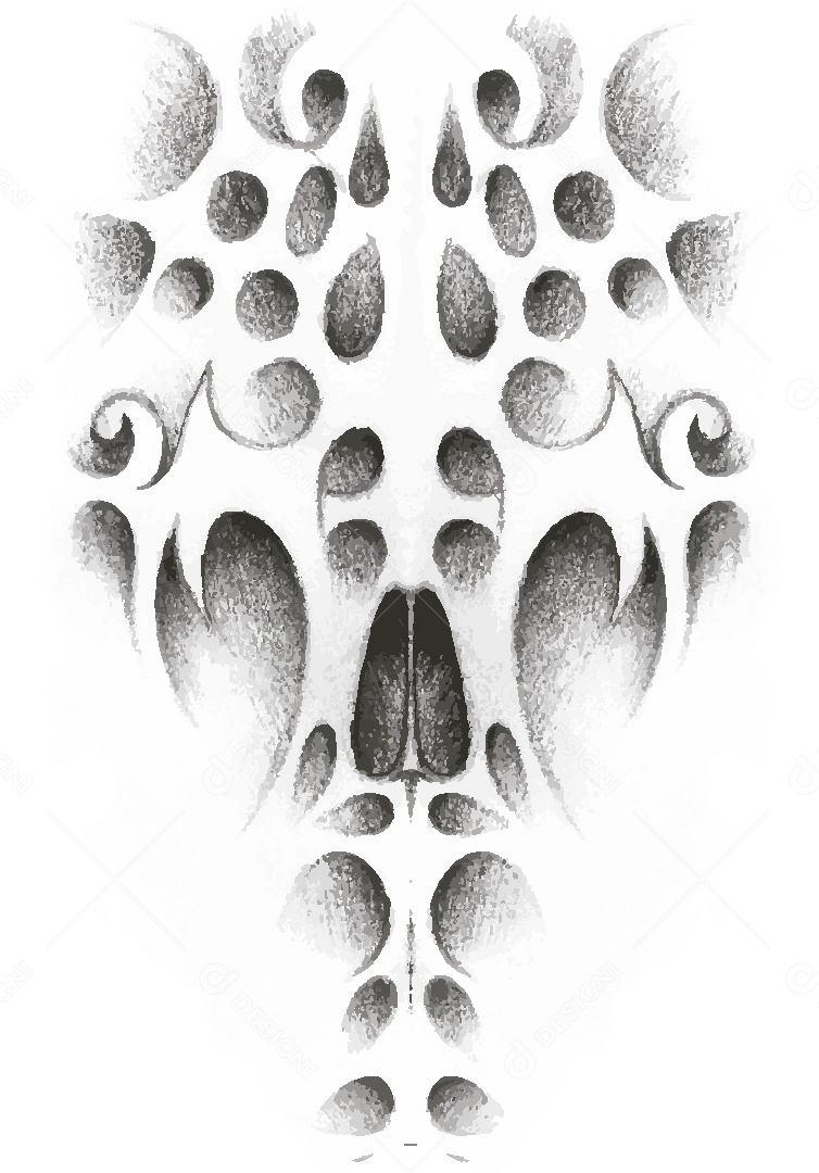 Desenho de Tatuagem Feito a Mão Vetor EPS