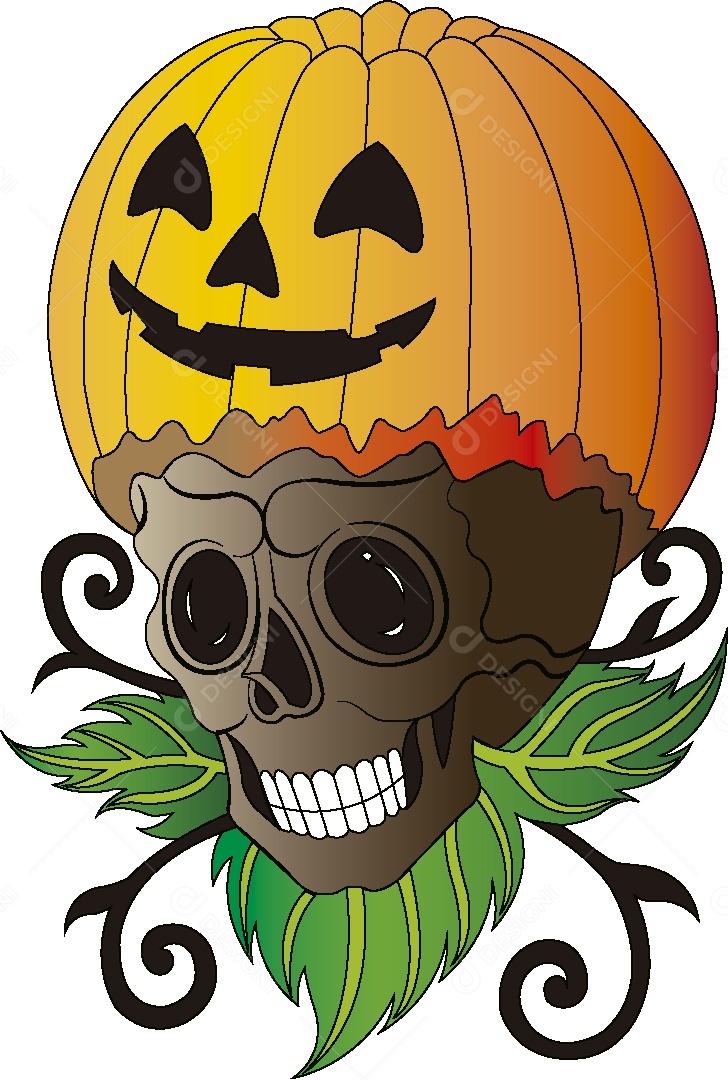 Estampa de Caveira Desenho Vetor EPS