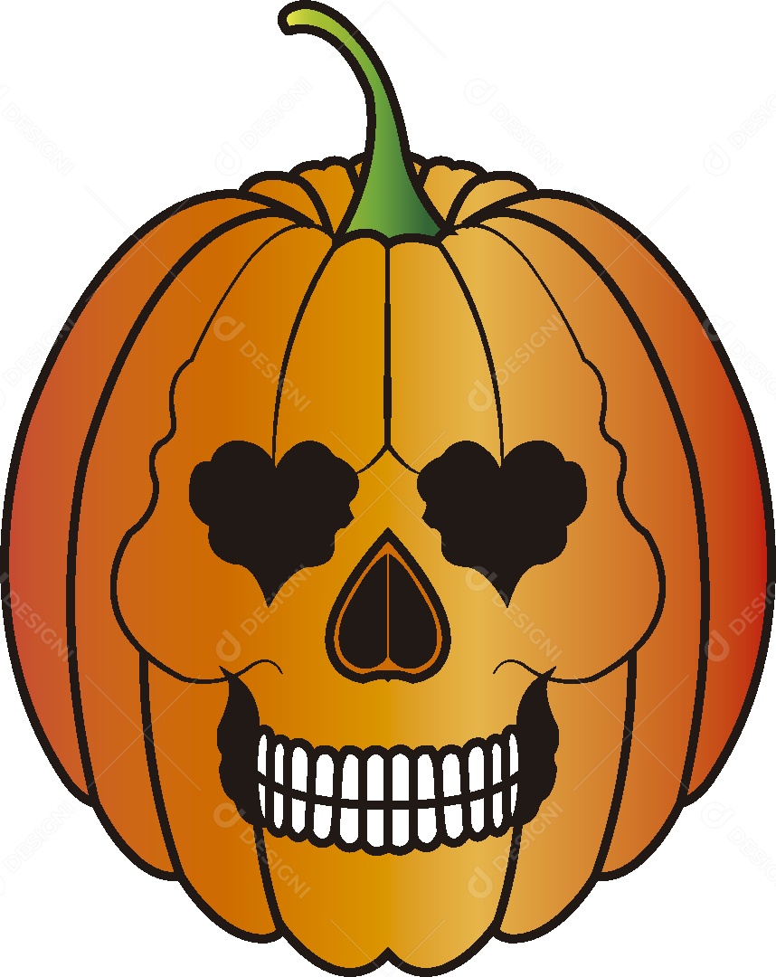 Desenho de Abóbora do Halloween Vetor EPS