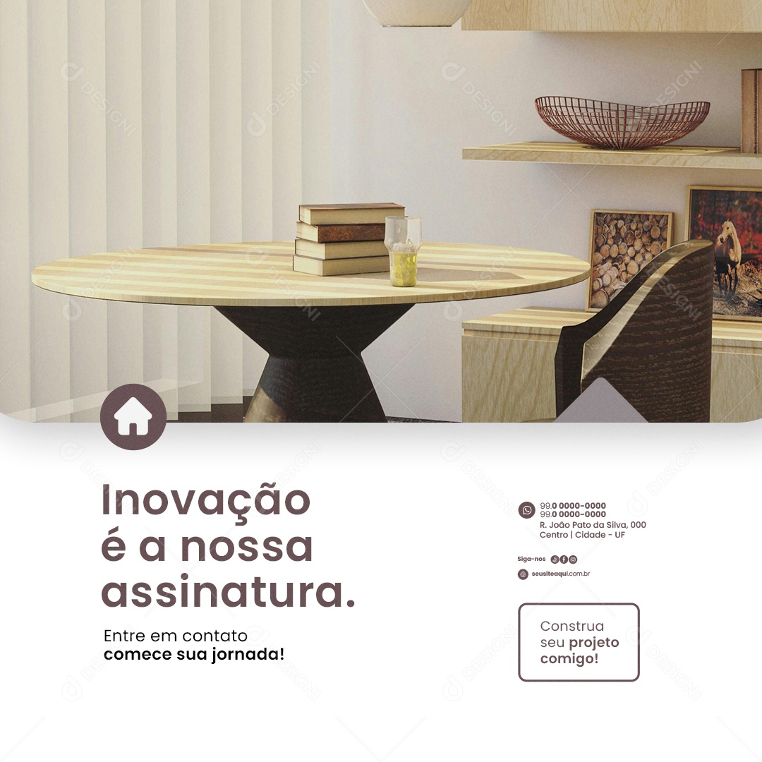 Arquiteto Inovação é a nossa assinatura Social Media PSD Editável