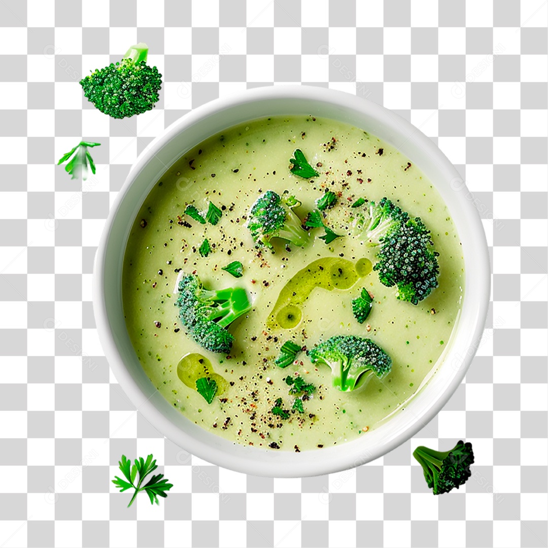 Sopa Creme de Brócolis PNG Transparente