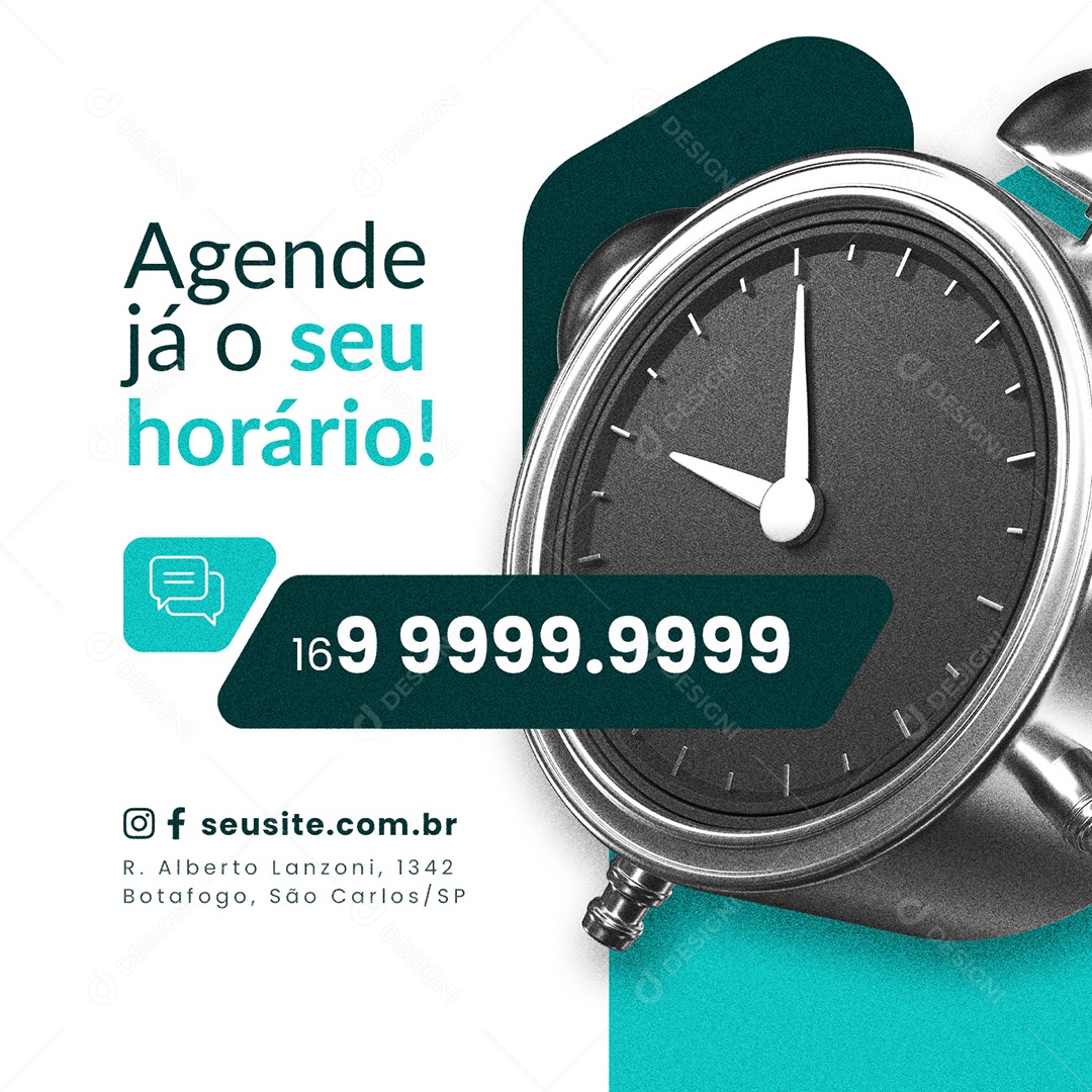 Clínica Médica Agende já o seu horário Social Media PSD Editável