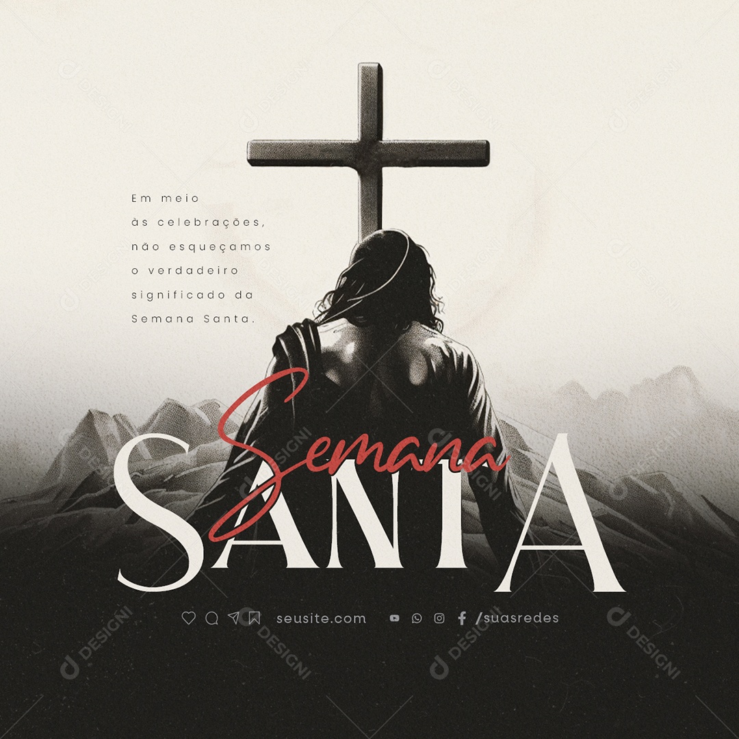 Semana Santa Em meio às celebrações Social Media PSD Editável