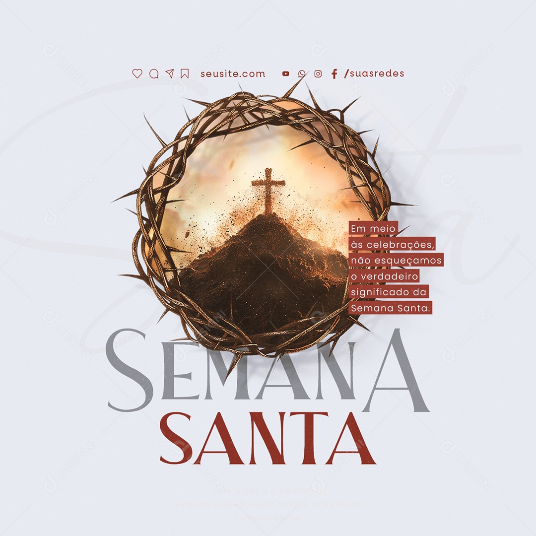 Semana Santa Em meio às celebrações Social Media PSD Editável