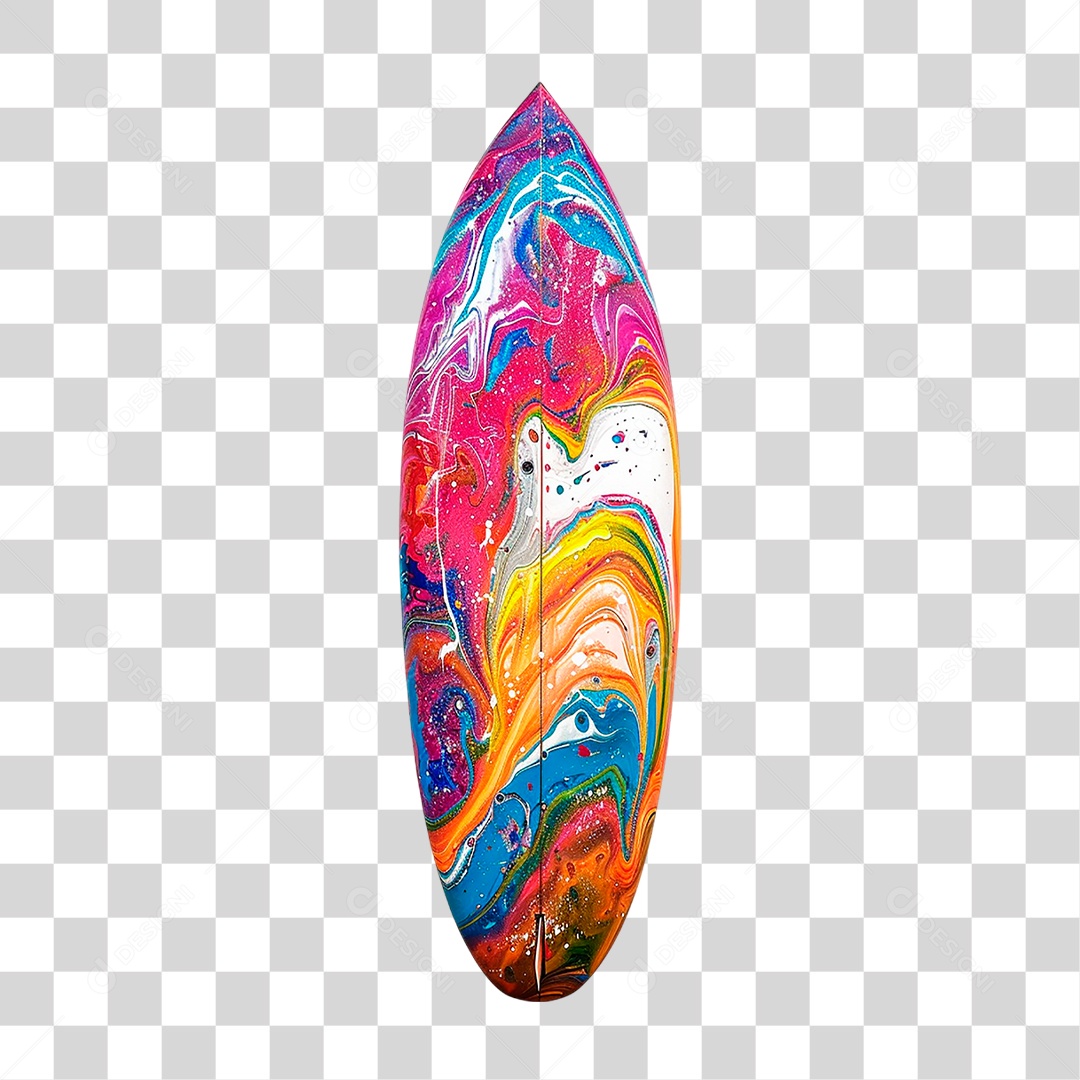 Prancha de Surf Colorida PNG Transparente