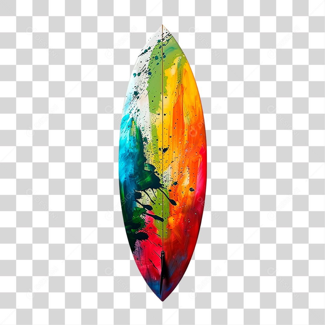 Prancha de Surf Colorida PNG Transparente