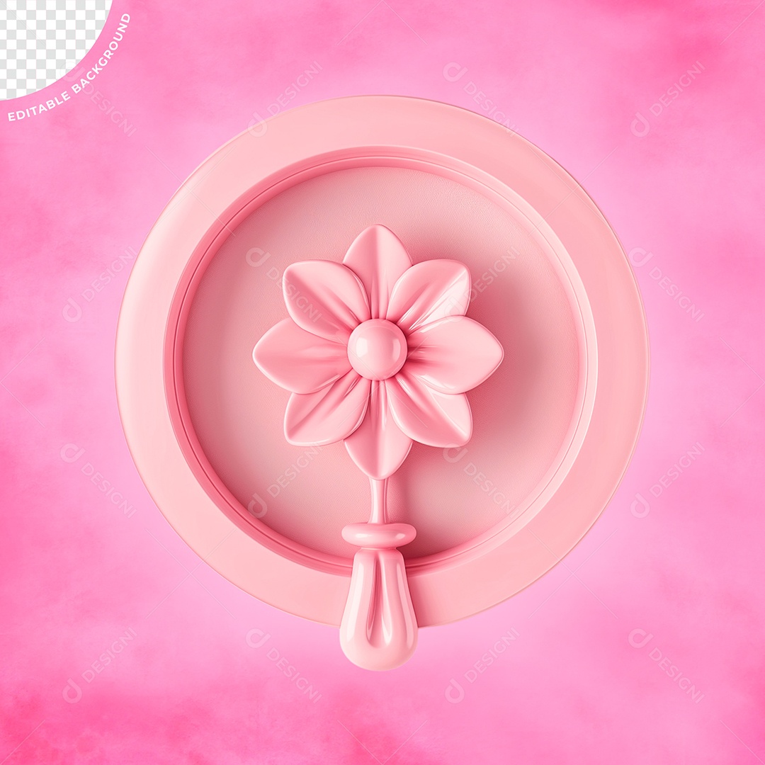 Elemento 3D do Dia das Mulheres para Composição PSD