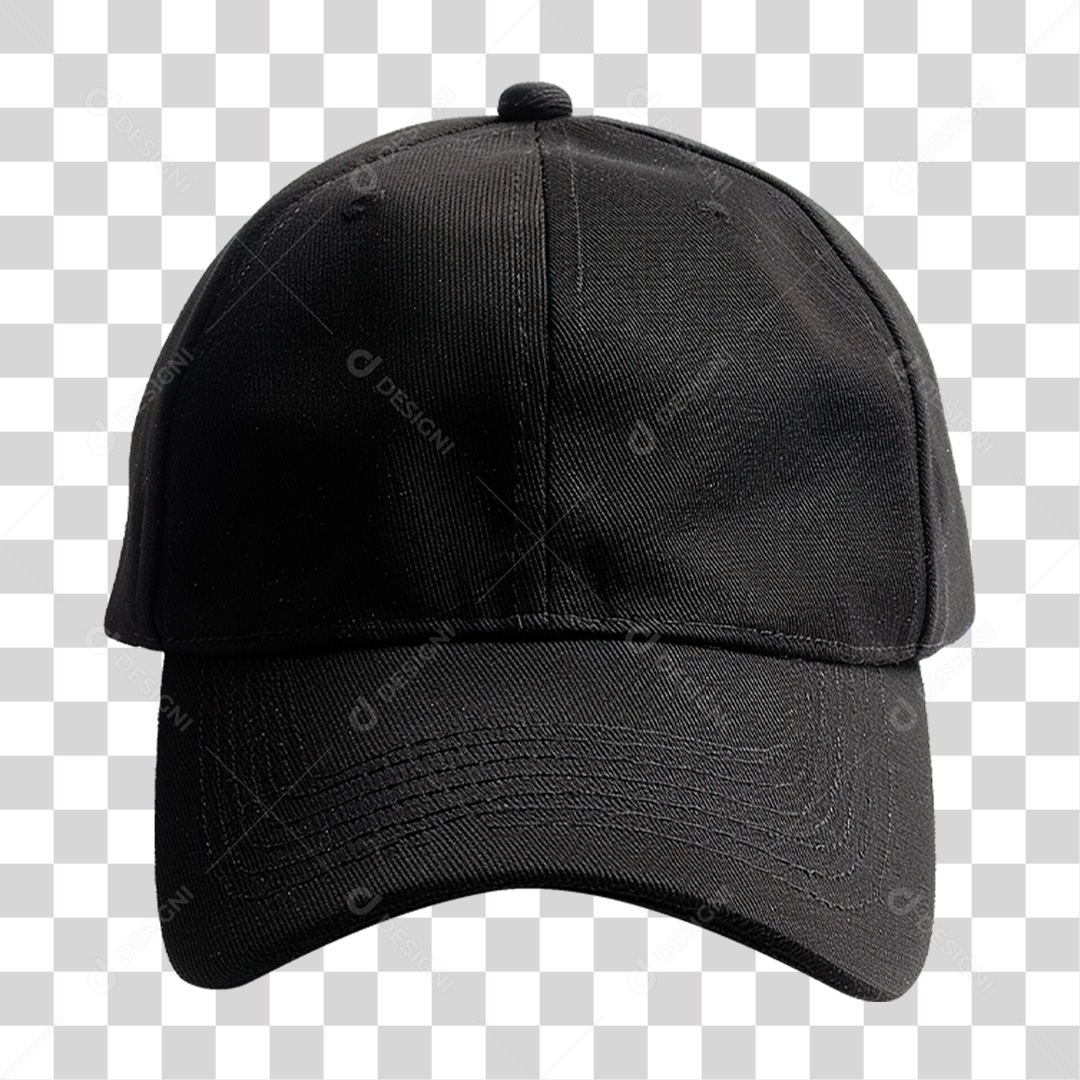 Boné Preto PNG Transparente