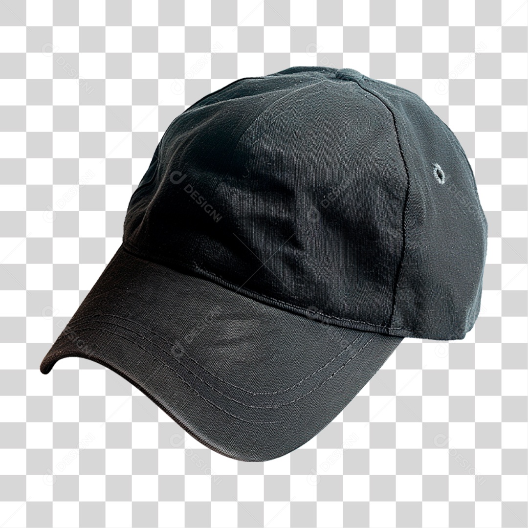 Boné Preto PNG Transparente