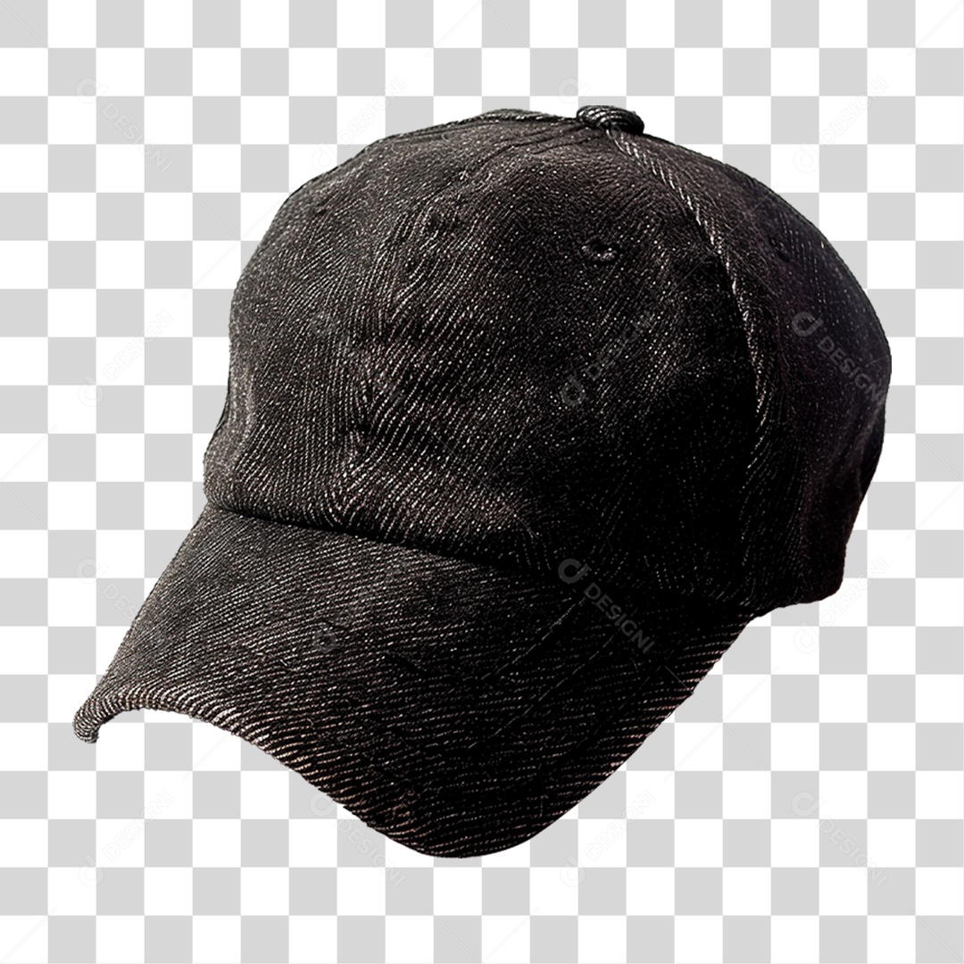 Boné Preto PNG Transparente