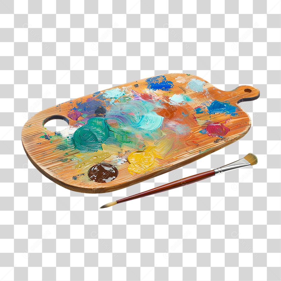 Paleta de Pintura PNG Transparente