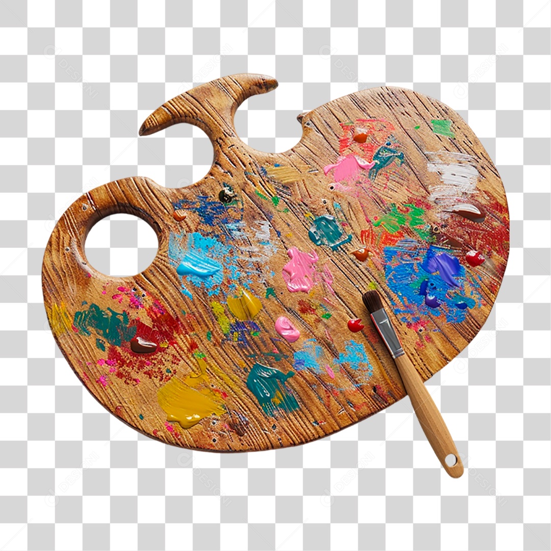 Paleta de Pintura PNG Transparente