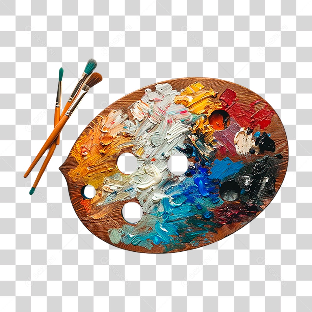 Paleta de Pintura PNG Transparente