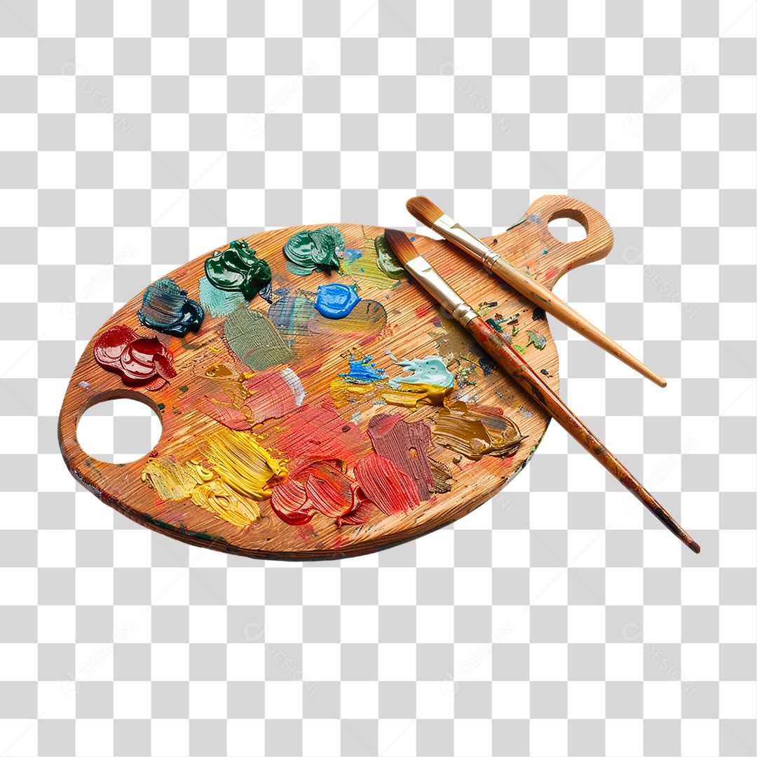 Paleta de Pintura PNG Transparente