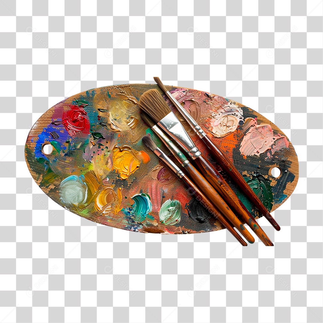 Paleta de Pintura PNG Transparente