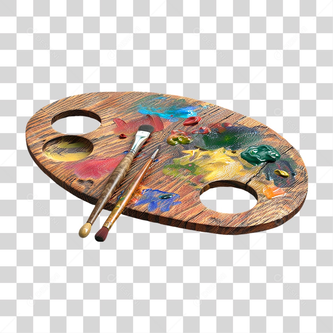 Paleta de Pintura PNG Transparente