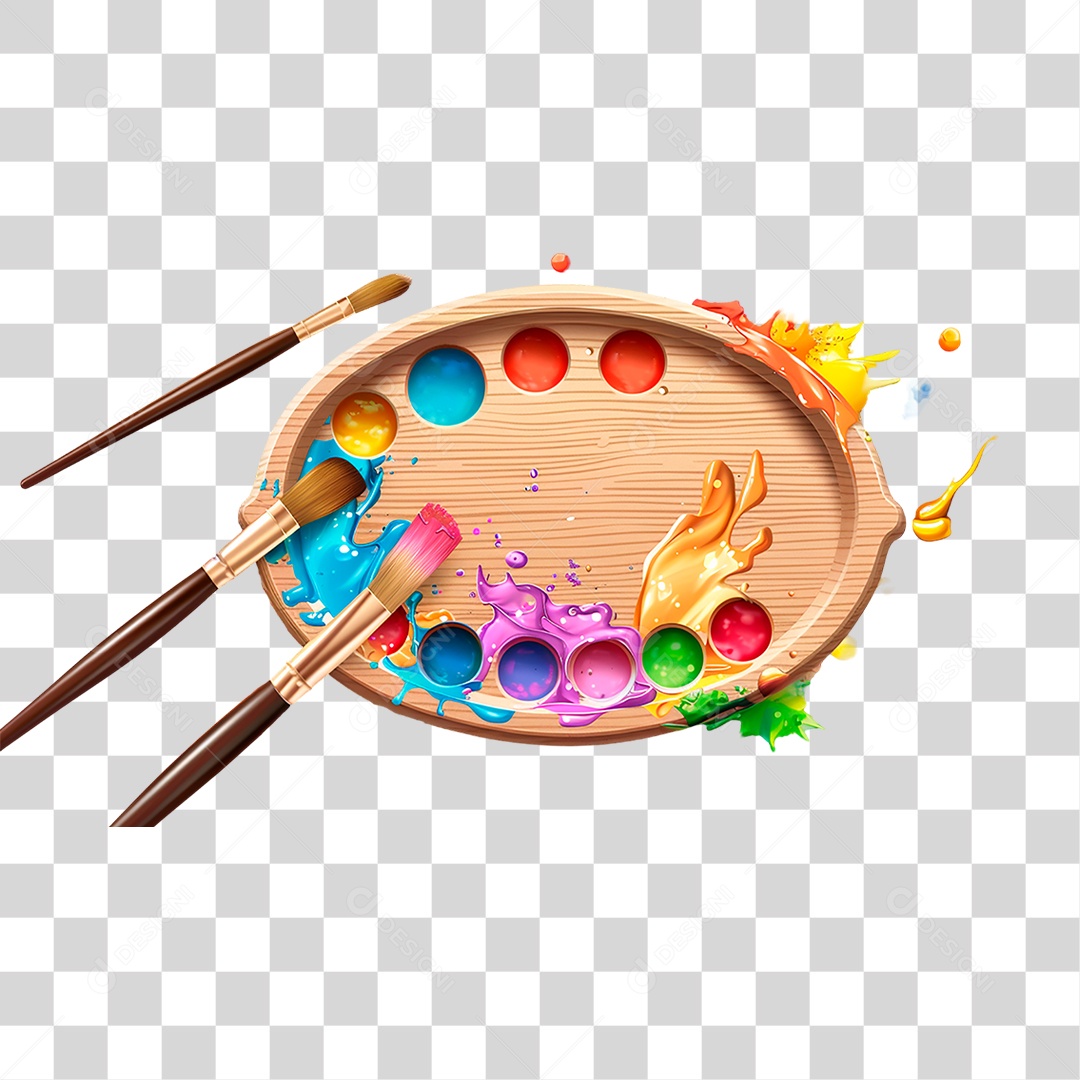 Paleta de Pintura PNG Transparente