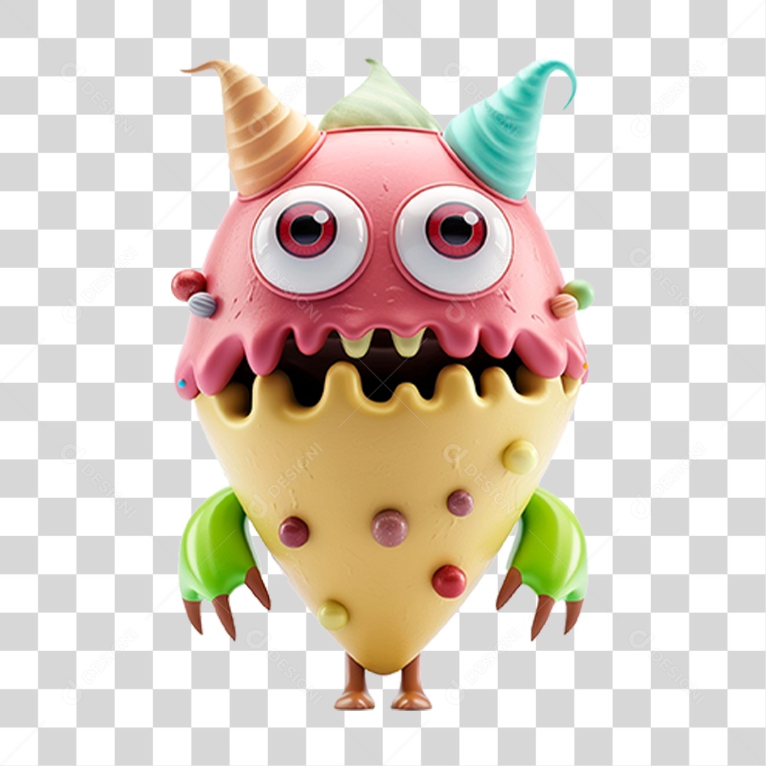 Sorvete Monstro PNG Transparente