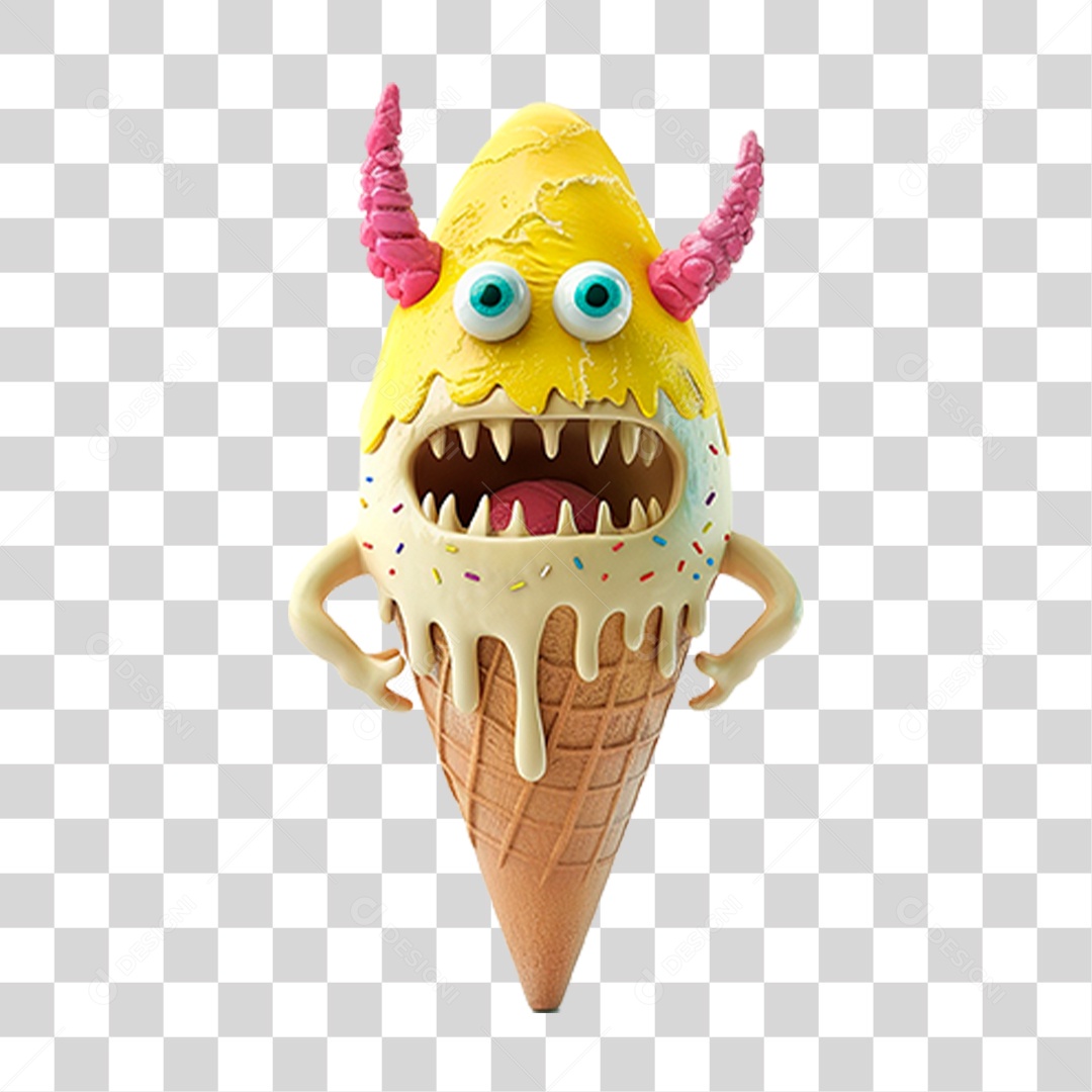 Sorvete Monstro PNG Transparente
