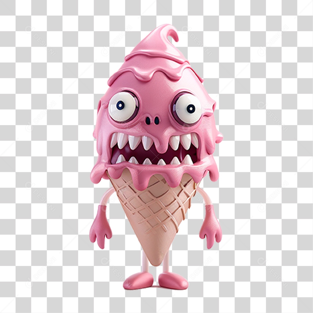 Sorvete Monstro PNG Transparente