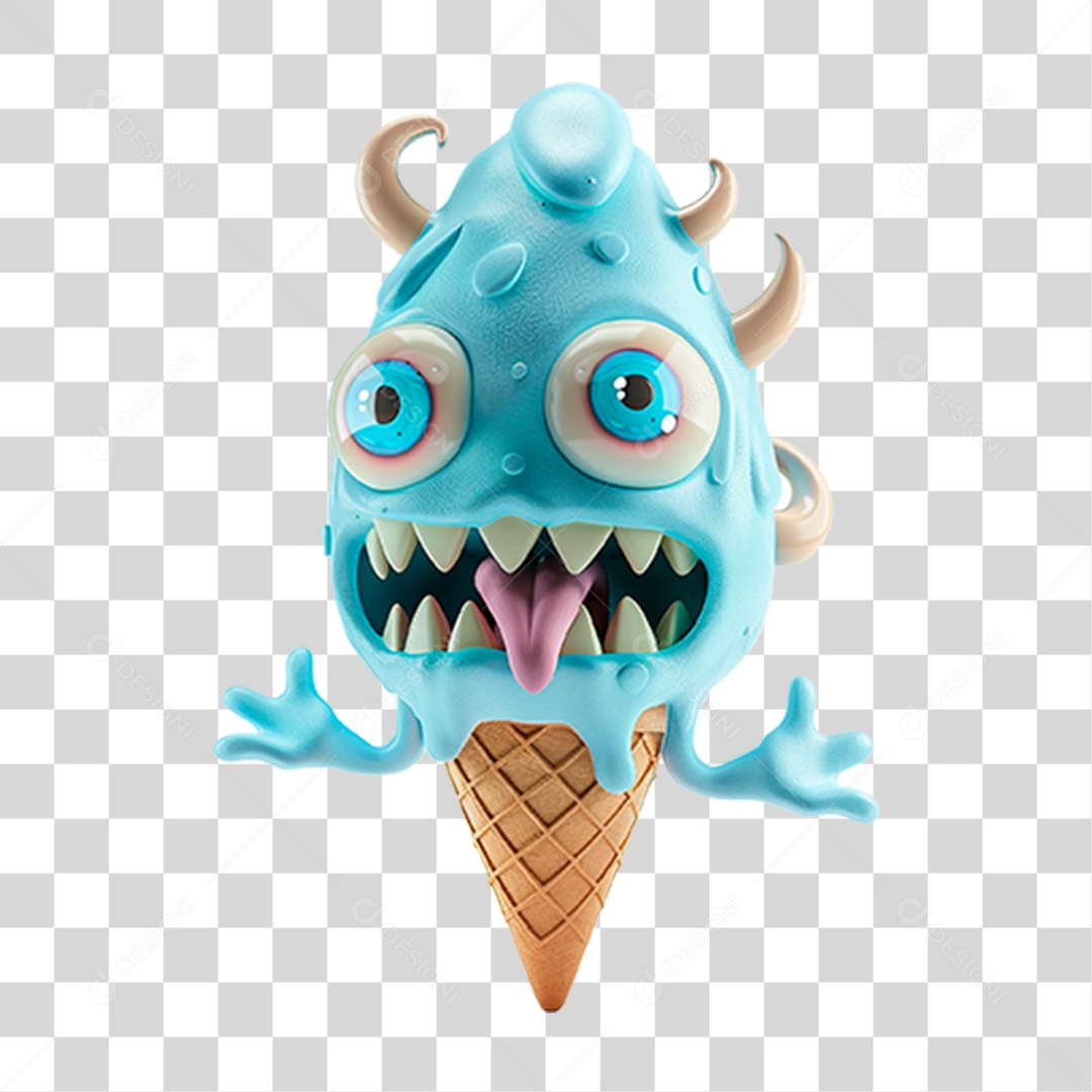 Sorvete Monstro PNG Transparente