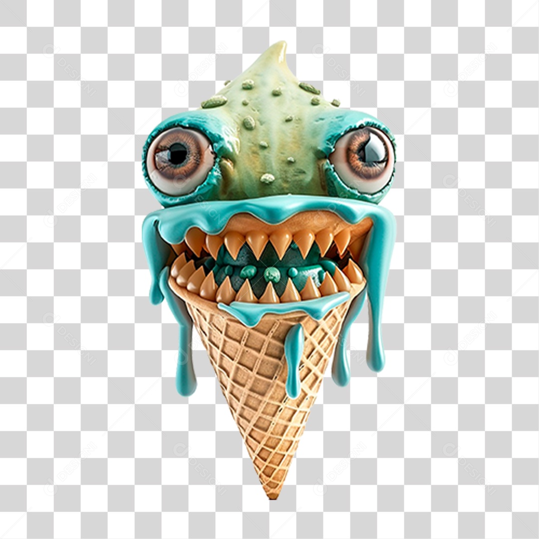 Sorvete Monstro PNG Transparente