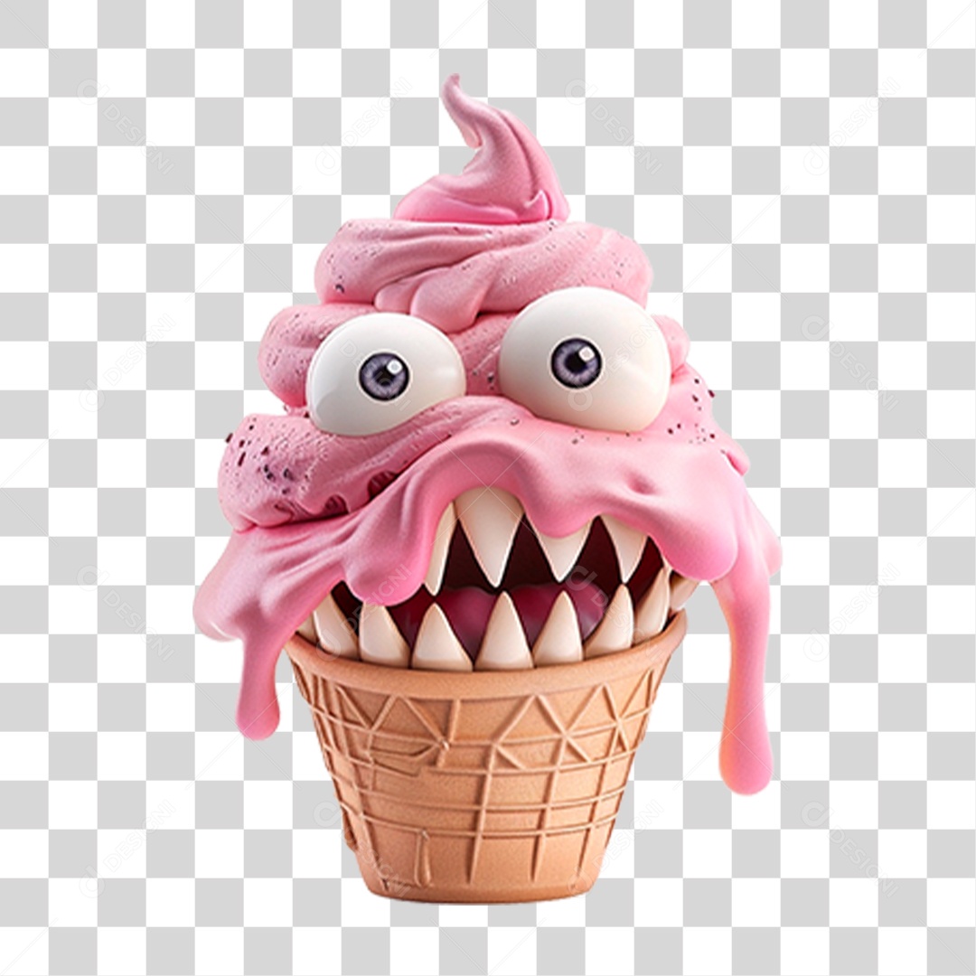 Sorvete Monstro PNG Transparente