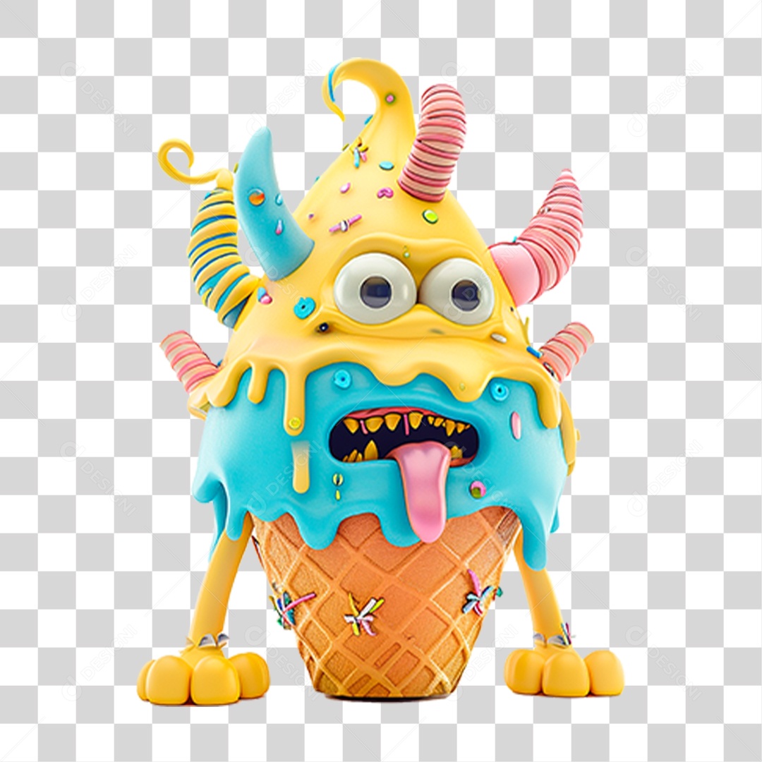 Sorvete Monstro PNG Transparente