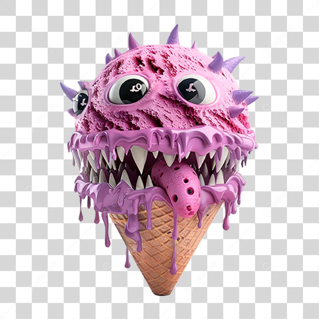 Sorvete Monstro PNG Transparente