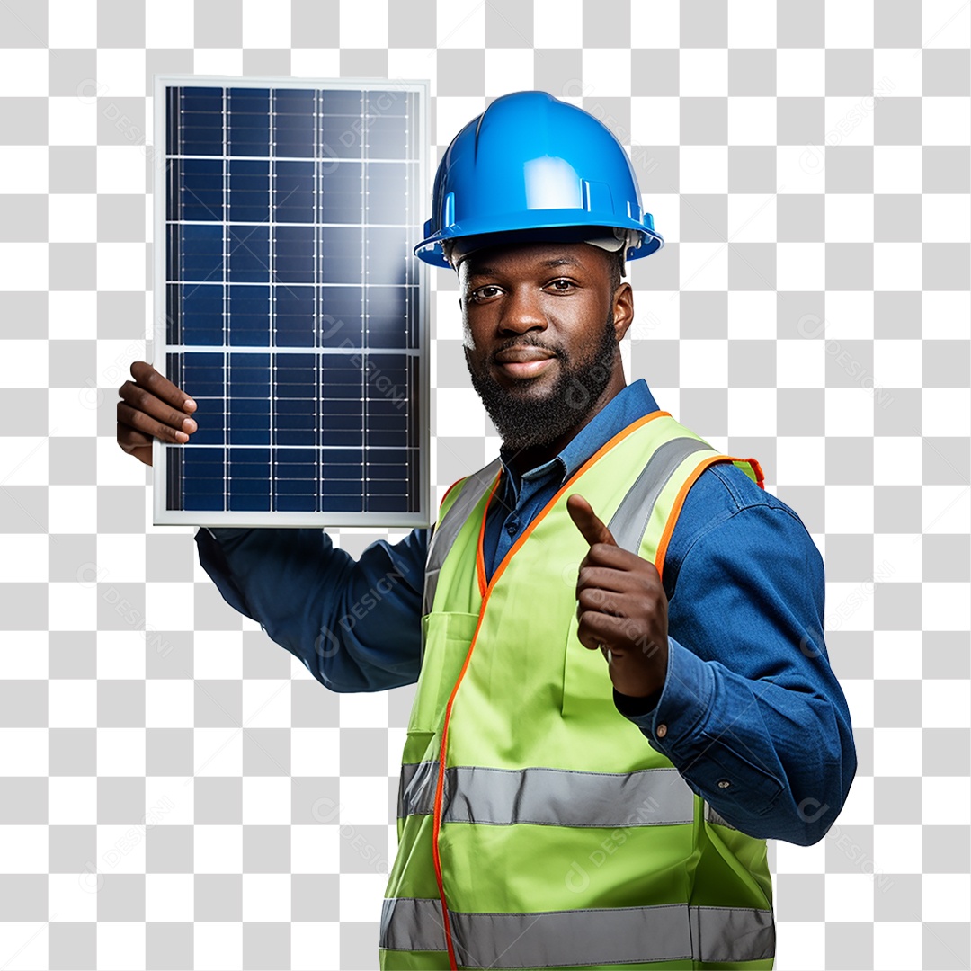 Técnico em Placa Solar Trabalhador PNG Transparente