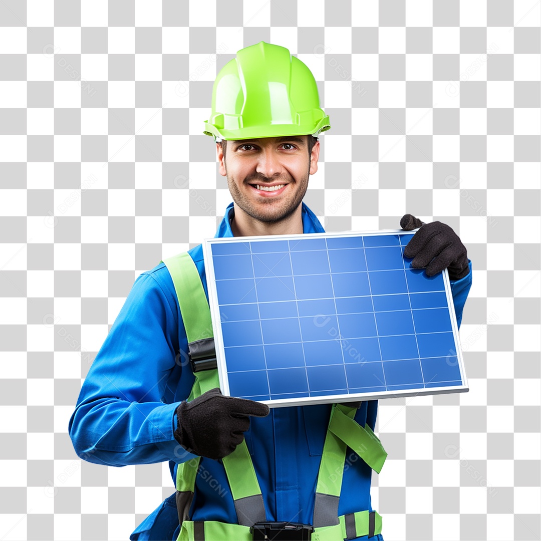 Técnico em Placa Solar Trabalhador PNG Transparente