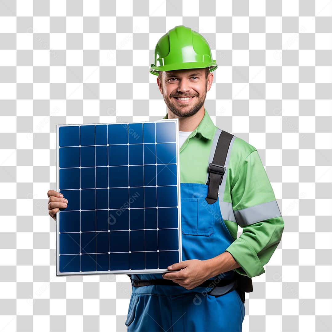 Técnico em Placa Solar Trabalhador PNG Transparente