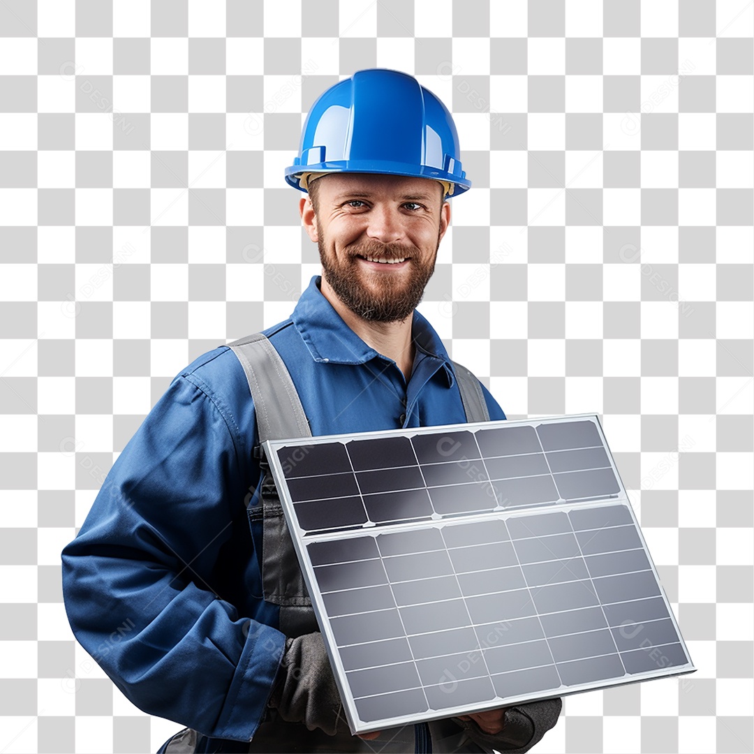 Técnico em Placa Solar Trabalhador PNG Transparente